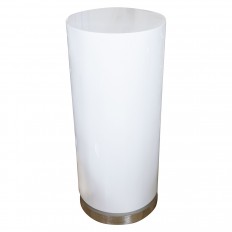 Round white resin pedestal 